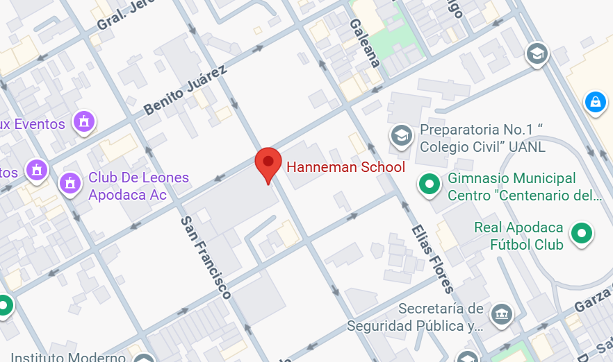 Ubicación Adriaen Hanneman School en Apodaca